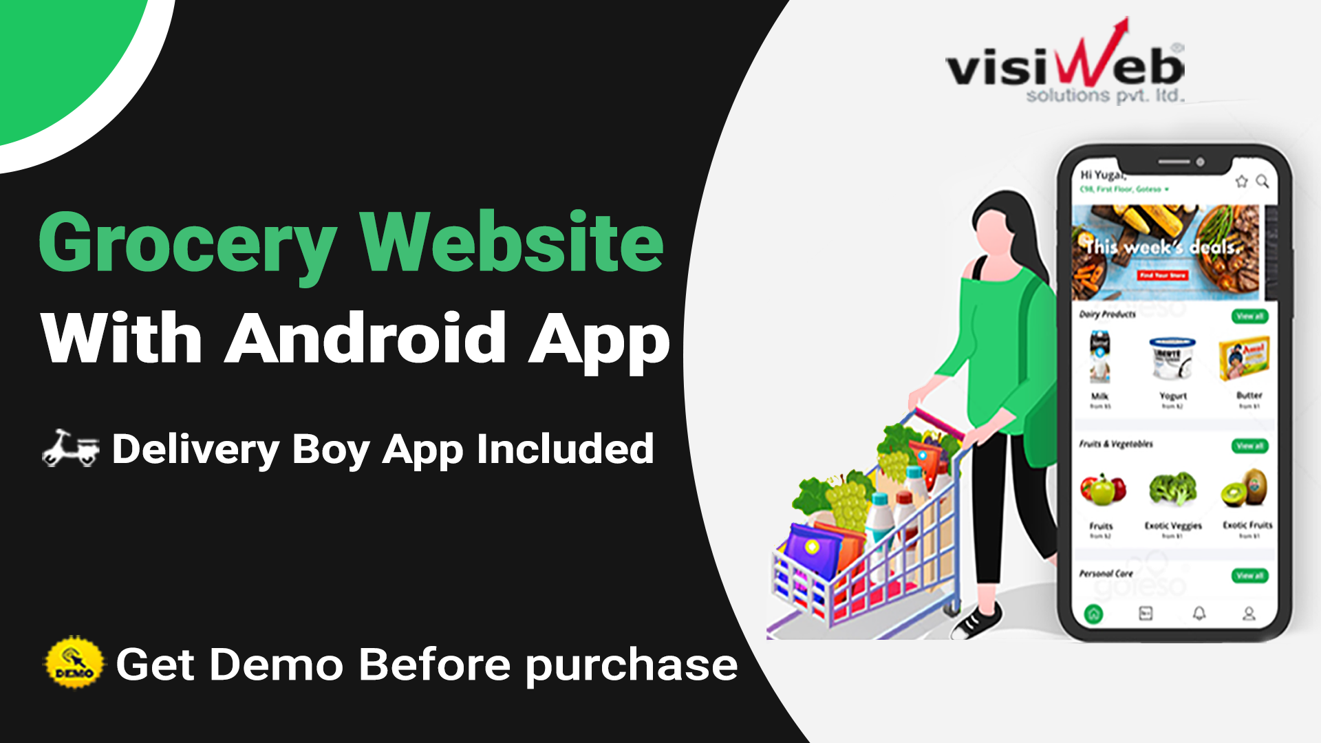Grocery Website and Android App planning and development